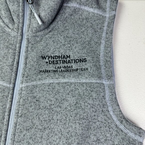 The North Face Sweater Fleece Vest Men's Medium S Gray Full-Zip w/Logos New NWT - Picture 4 of 11